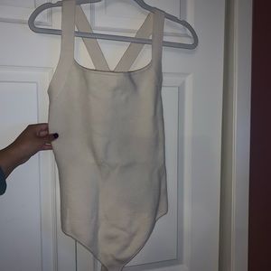 Cream Thick Fabric Bodysuit
